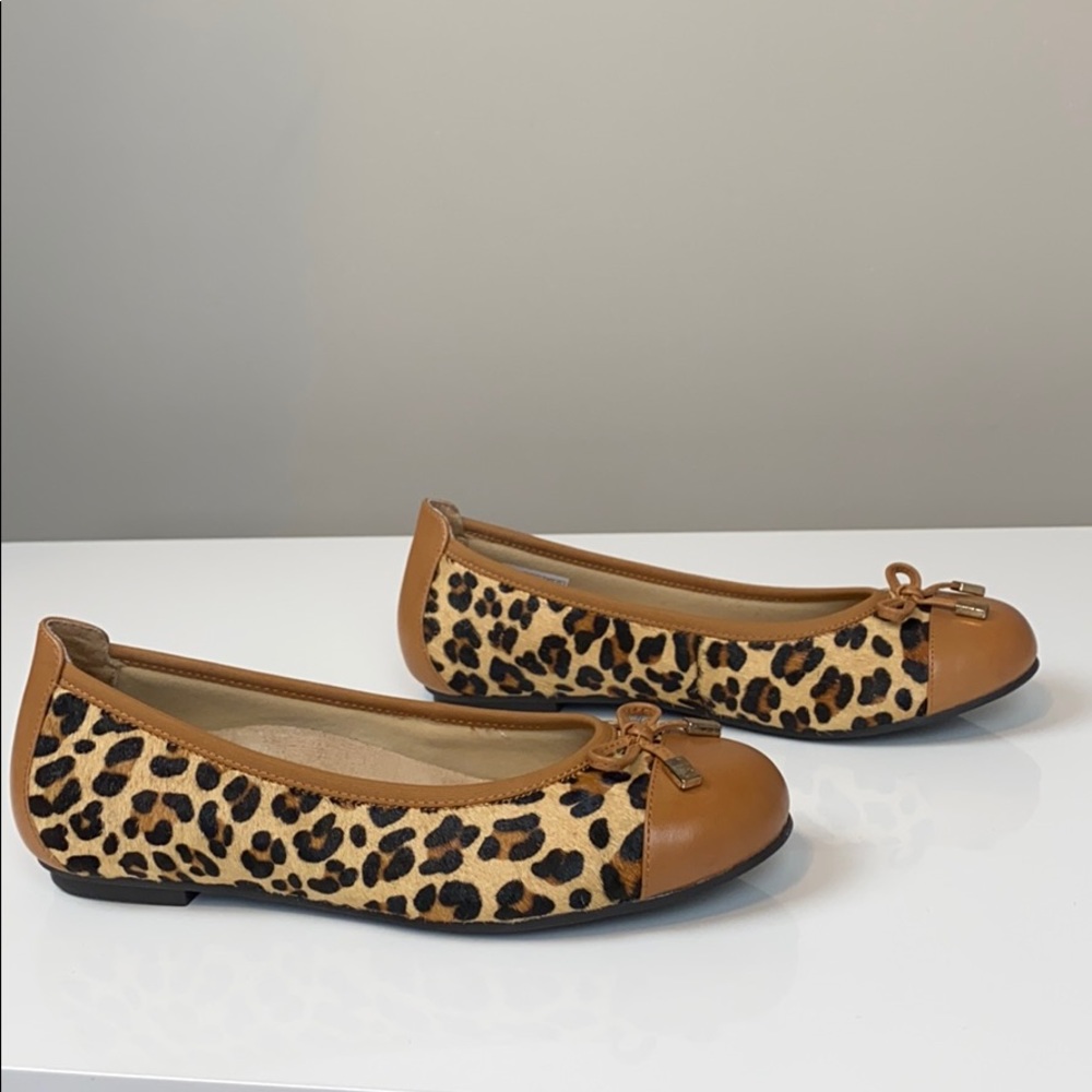 Vionic Leopard Print Calf Hair Minna Ballet Flat